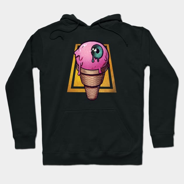 Pink Eye Scream Hoodie by OssuanArt